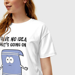 Футболка оверсайз женская South Park, Полотенчик, цвет: белый — фото 2