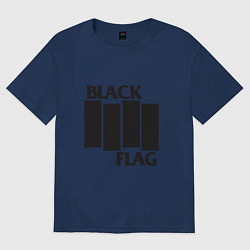 Футболка оверсайз женская Black Flag, цвет: тёмно-синий