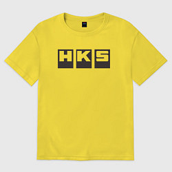 Футболка оверсайз женская HKS, цвет: желтый
