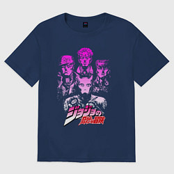 Футболка оверсайз женская JOJOS BIZARRE ADVENTURE, цвет: тёмно-синий