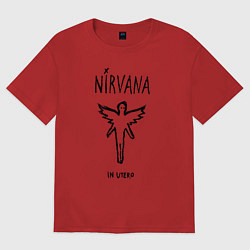 Футболка оверсайз женская Nirvana In utero, цвет: красный