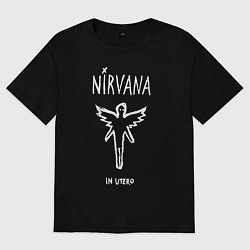 Футболка оверсайз женская Nirvana In utero, цвет: черный