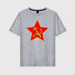 Футболка оверсайз женская СССР, цвет: меланж