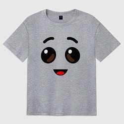 Футболка оверсайз женская ЛИЦО БАНАНА ИЗ FORTNITE, цвет: меланж