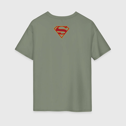 Женская футболка оверсайз Supergirl / Авокадо – фото 2