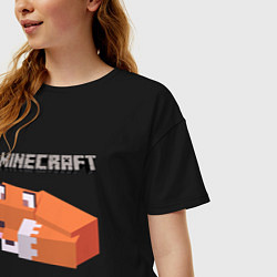 Футболка оверсайз женская MINERCRAFT, цвет: черный — фото 2