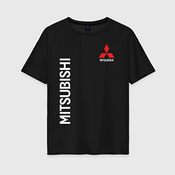 Футболка оверсайз женская MITSUBISHI, цвет: черный