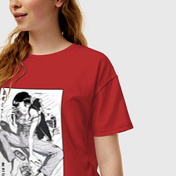 Футболка оверсайз женская Мисато Кацураги, цвет: красный — фото 2