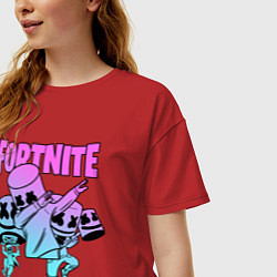 Футболка оверсайз женская FORTNITE x MARSHMELLO, цвет: красный — фото 2