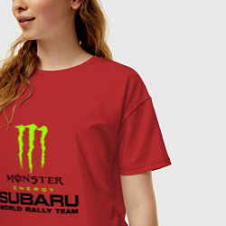 Футболка оверсайз женская MONSTER ENERGY Z, цвет: красный — фото 2