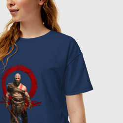 Футболка оверсайз женская GOD OF WAR, цвет: тёмно-синий — фото 2