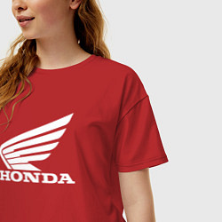 Футболка оверсайз женская HONDA, цвет: красный — фото 2