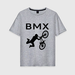 Футболка оверсайз женская Велоспорт BMX Z, цвет: меланж