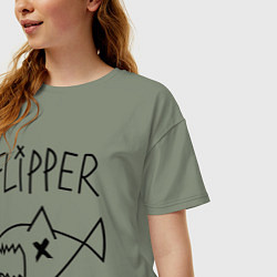 Футболка оверсайз женская Nirvana Flipper, цвет: авокадо — фото 2