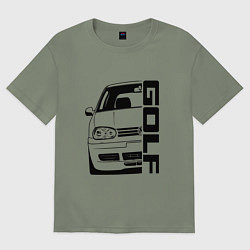Футболка оверсайз женская Volkswagen Golf Z, цвет: авокадо