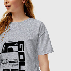 Футболка оверсайз женская Volkswagen Golf Z, цвет: меланж — фото 2