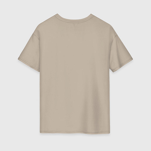 Женская футболка оверсайз Дюна - песчаная земля / Миндальный – фото 2