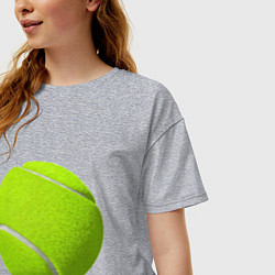 Футболка оверсайз женская Теннис, цвет: меланж — фото 2