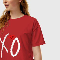 Футболка оверсайз женская The Weeknd XO, цвет: красный — фото 2