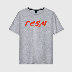 Футболка оверсайз женская FCSM, цвет: меланж