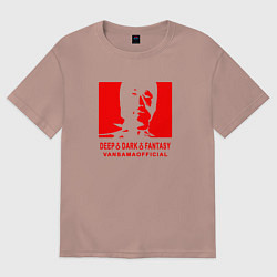 Футболка оверсайз женская VANSAMA OFFICIAL Red, цвет: пыльно-розовый