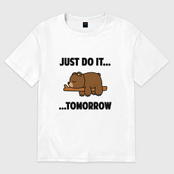 Футболка оверсайз женская Мишка, цвет: белый