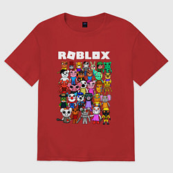 Футболка оверсайз женская ROBLOX PIGGY, цвет: красный