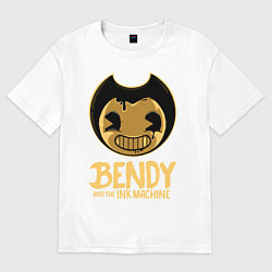 Футболка оверсайз женская Bendy And The Ink Machine, цвет: белый