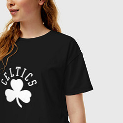 Футболка оверсайз женская Бостон Селтикс, цвет: черный — фото 2