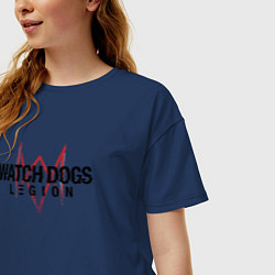 Футболка оверсайз женская WATCH DOGS: LEGION, цвет: тёмно-синий — фото 2