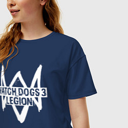 Футболка оверсайз женская Watch Dogs: Legion, цвет: тёмно-синий — фото 2