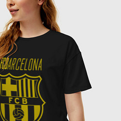 Футболка оверсайз женская Barcelona FC, цвет: черный — фото 2