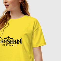 Футболка оверсайз женская Genshin Impact Logo Z, цвет: желтый — фото 2