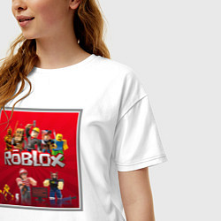 Футболка оверсайз женская Roblox, цвет: белый — фото 2