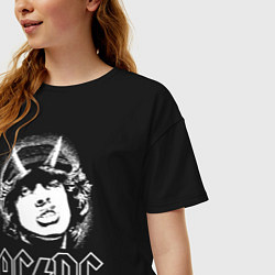 Футболка оверсайз женская ACDC Angus, цвет: черный — фото 2