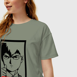 Футболка оверсайз женская Mob psycho 100 Z, цвет: авокадо — фото 2