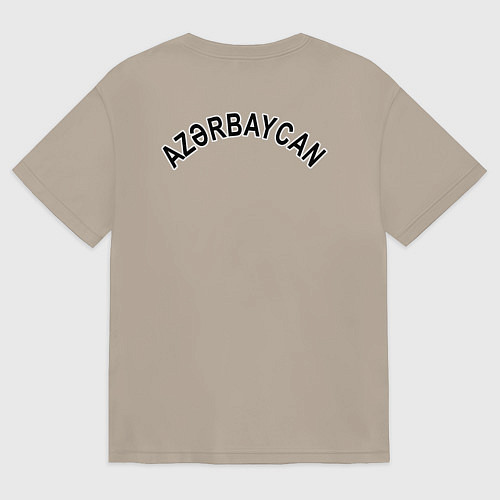 Женская футболка оверсайз Азербайджан / Миндальный – фото 2
