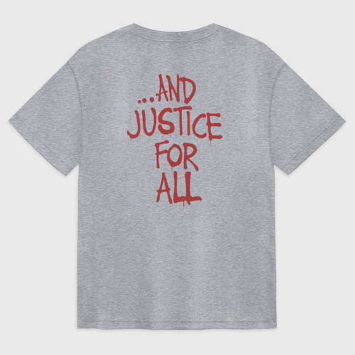 Женская футболка оверсайз And Justice For All Metallica / Меланж – фото 2