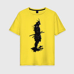 Футболка оверсайз женская Теневой самурай, цвет: желтый