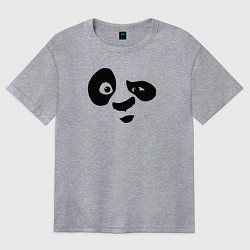 Футболка оверсайз женская Панда, цвет: меланж
