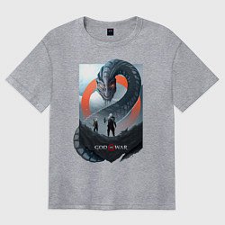 Футболка оверсайз женская Кратос и Атрей, цвет: меланж
