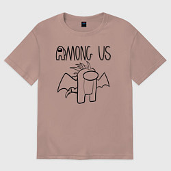 Футболка оверсайз женская Among Us, цвет: пыльно-розовый