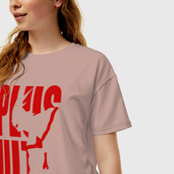 Футболка оверсайз женская PLUS ULTRA, цвет: пыльно-розовый — фото 2