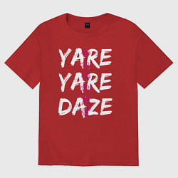 Футболка оверсайз женская YARE YARE DAZE, цвет: красный