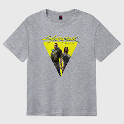 Футболка оверсайз женская Cyberpunk 2077, цвет: меланж