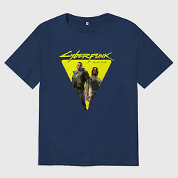 Футболка оверсайз женская Cyberpunk 2077, цвет: тёмно-синий
