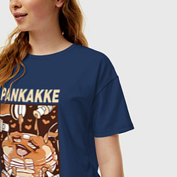 Футболка оверсайз женская Pankakke, цвет: тёмно-синий — фото 2