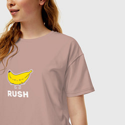 Футболка оверсайз женская RUSH BANANA, цвет: пыльно-розовый — фото 2