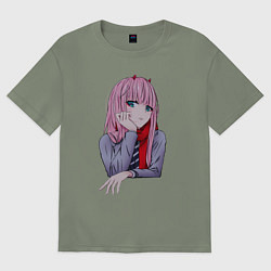 Футболка оверсайз женская Zero Two, цвет: авокадо