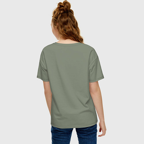 Женская футболка оверсайз Флэш / Авокадо – фото 4